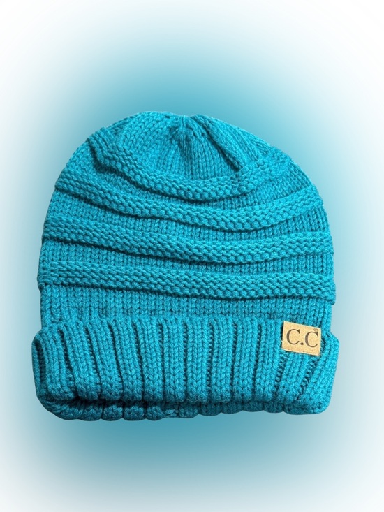 C.C Accessories - C.C Teal Knit Slouchy Beanie Hat One Size